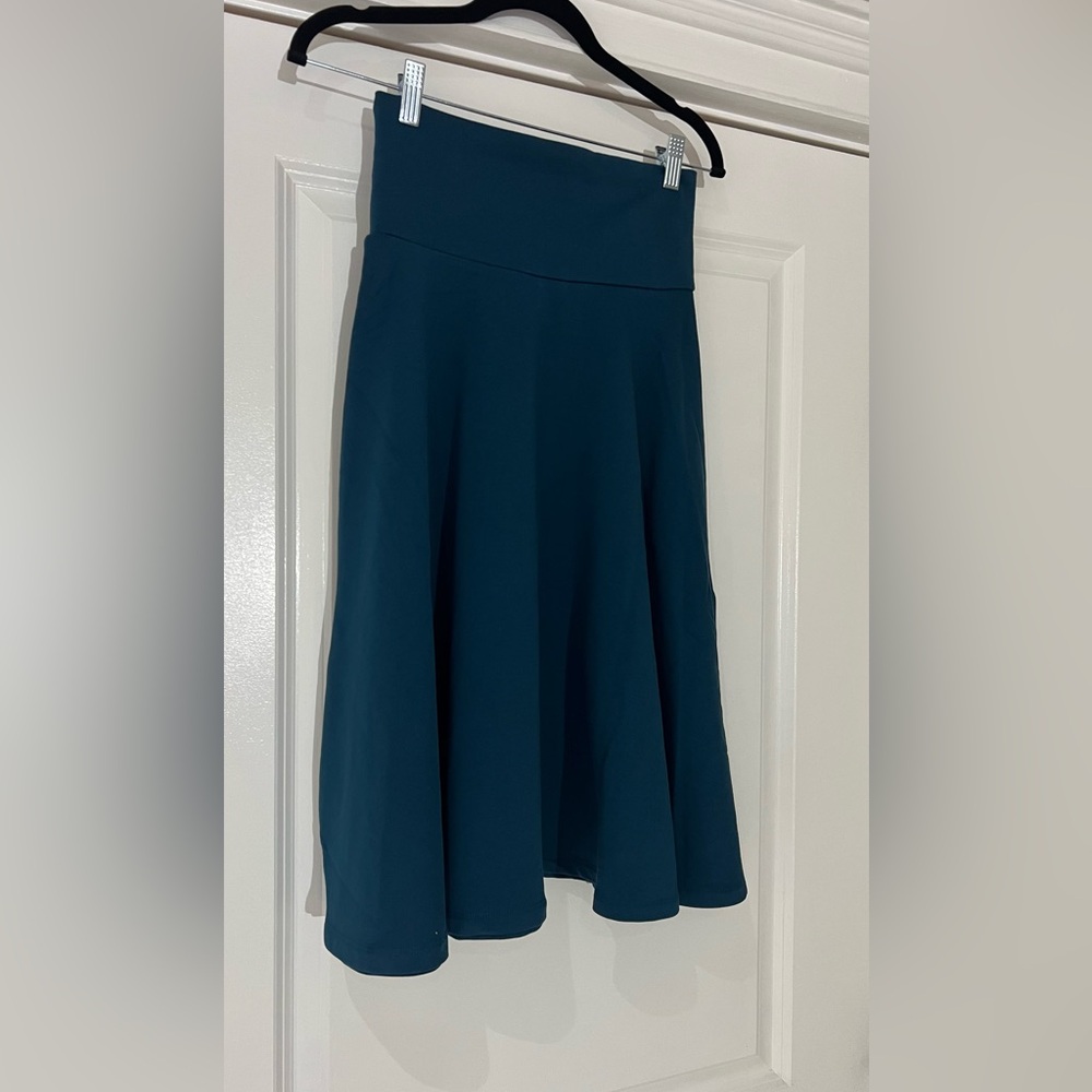 Chic Teal A-Line Women's Skirt